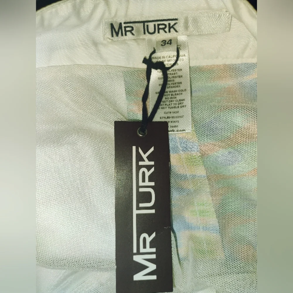 NWT MR. TURK Retro Ikat Multicolor Men's Swim Bathing Trunks Shorts 34 - Picture 7 of 7